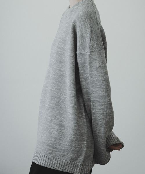 remer（リメール）の「loose wool blend over knit / ルーズウール混オーバーニット（ニット/セーター・メンズ・ブラック/ブラック系その他/グレー/グレイッシュベージュ/チャコールグレー・SMALL/LARGE/MEDIUM）」の14枚目の写真
