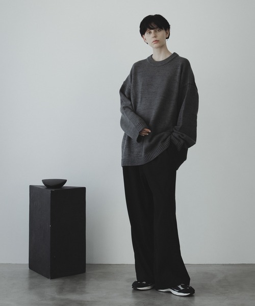 remer（リメール）の「loose wool blend over knit / ルーズウール混オーバーニット（ニット/セーター・メンズ・ブラック/ブラック系その他/グレー/グレイッシュベージュ/チャコールグレー・SMALL/LARGE/MEDIUM）」の19枚目の写真