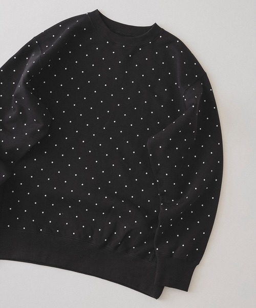 BEAMS(ビームス)の「BEAMS / ドット クルースウェット(スウェット・メンズ・グレー系その他/ブラック・S/M/L/XL)」の1枚目の写真