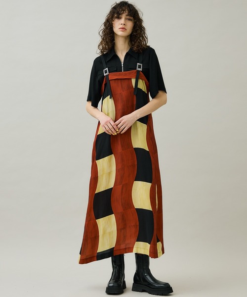TOGA PULLA/トーガプルラ】Inner print dress/インナープリントドレス 