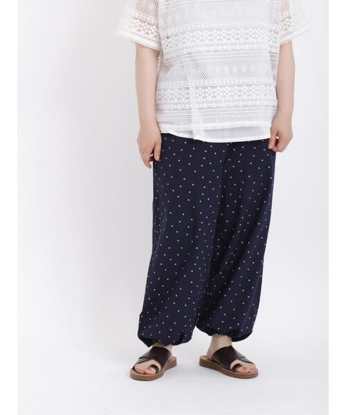 Samansa Mos2(サマンサ モスモス)の「レーヨン混裾絞り2WAYパンツ(その他パンツ・レディース・イエロー/ネイビー/ベージュ/ブラック・F)」の9枚目の写真