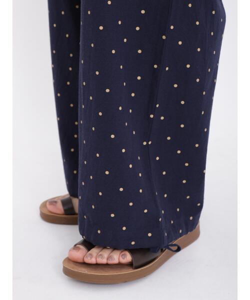 Samansa Mos2(サマンサ モスモス)の「レーヨン混裾絞り2WAYパンツ(その他パンツ・レディース・イエロー/ネイビー/ベージュ/ブラック・F)」の10枚目の写真