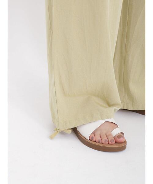 Samansa Mos2(サマンサ モスモス)の「レーヨン混裾絞り2WAYパンツ(その他パンツ・レディース・イエロー/ネイビー/ベージュ/ブラック・F)」の12枚目の写真