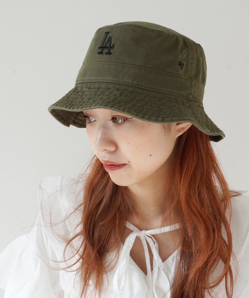 '47（フォーティーセブン）の「【 47Brand / フォーティーセブンブランド 】 '47 BUCKET HAT ビッグロゴ刺繍 バケットハット（ハット・メンズ・ネイビー/ネイビー系1/グレー/カーキ/ブラック/ホワイト/ベージュ・FREE）」の5枚目の写真