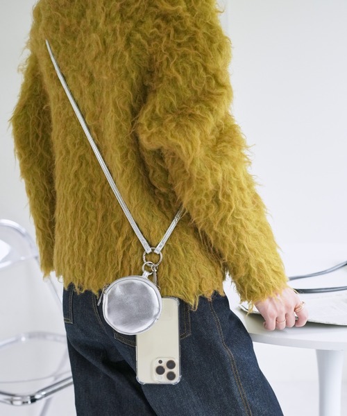 DISCOAT（ディスコート）の「ラウンドポーチ付きスマホストラップ（スマホグッズ・レディース・シルバー/ブラック/ベージュ/ラベンダー・FREE）」の15枚目の写真