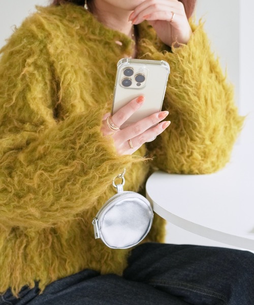 DISCOAT（ディスコート）の「ラウンドポーチ付きスマホストラップ（スマホグッズ・レディース・シルバー/ブラック/ベージュ/ラベンダー・FREE）」の14枚目の写真