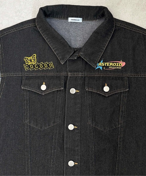 sedacle（セダクル）の「カットオフデニムワッペンベスト（ベスト・メンズ・インディゴブルー/ブラック・LARGE/MEDIUM）」の19枚目の写真