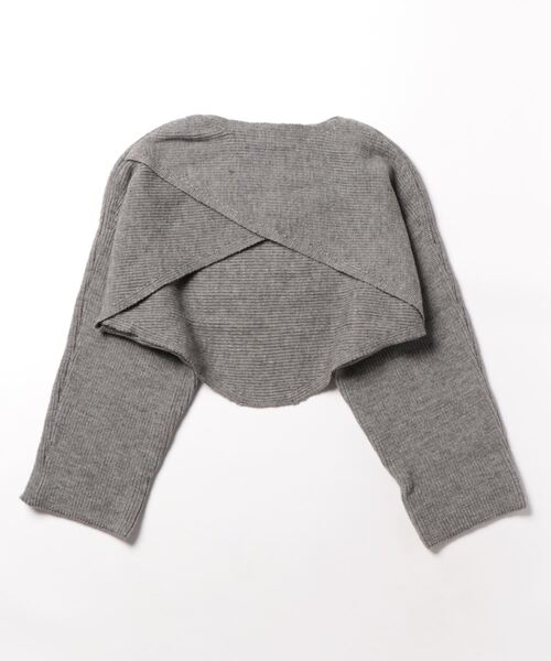 Ayla（アイラ）の「cross short knit（ニット/セーター・レディース・ベージュ/グレー・FREE）」の4枚目の写真