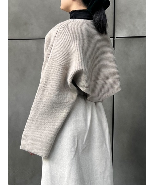 Ayla（アイラ）の「cross short knit（ニット/セーター・レディース・ベージュ/グレー・FREE）」の7枚目の写真