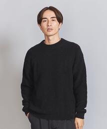 BEAUTY&YOUTH UNITED ARROWS | クリンプ コットンウール ミックス クルーネック ニット(ニット/セーター)
