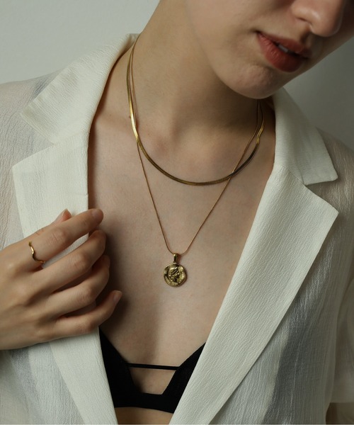 ORLEAN(オルレアン)の「金属アレルギー対応 コインスネークチェーンネックレス サージカルステンレス(ネックレス・レディース・シルバー/ゴールド・フリー)」の16枚目の写真