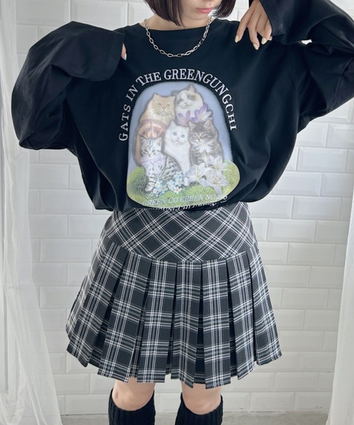 Loueme(ルエム)の「ハイウエストチェックプリーツミニスカート(スカート・レディース・レッド/ブラック・M/S)」の10枚目の写真