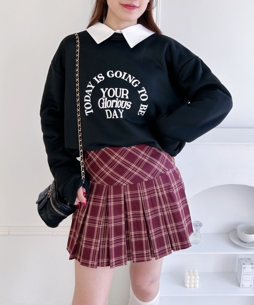 Loueme(ルエム)の「ハイウエストチェックプリーツミニスカート(スカート・レディース・レッド/ブラック・M/S)」の19枚目の写真