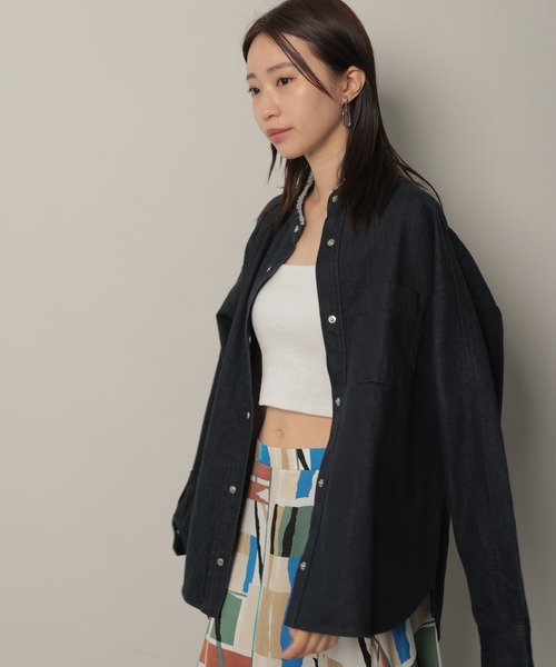 HERENCIA ヘレンチア　バックフリル　ジャケット　シャツ HERENCIA ヘレンチア バックフリル ジャケット シャツ