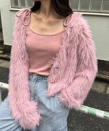 OLIVE des OLIVE | 【ZOZO先行予約】ふわふわクロップドカーディガン　1032050160(カーディガン/ボレロ)