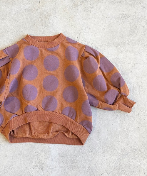 CALMIA（カルミア）の「ソウガラショルダータックスウェット（80～150cm）（スウェット・キッズ・チャコール/ベージュ/ラベンダー・110/95/100/80/130/140/150/120/90）」の3枚目の写真