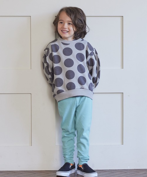 CALMIA（カルミア）の「ソウガラショルダータックスウェット（80～150cm）（スウェット・キッズ・チャコール/ベージュ/ラベンダー・110/95/100/80/130/140/150/120/90）」の4枚目の写真