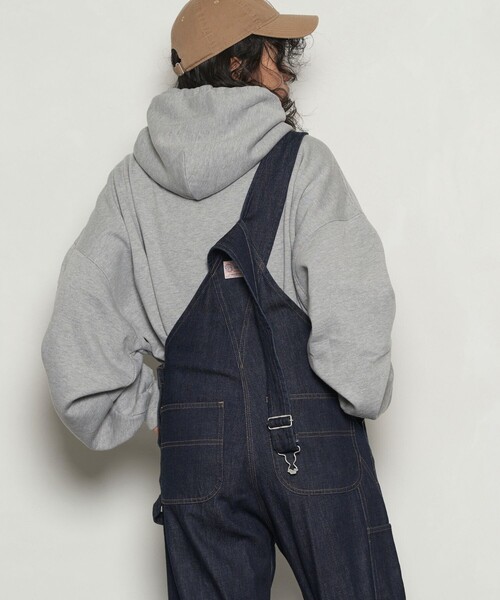 PUBLUX（パブリュクス）の「PUBLUX/パブリュクス スーパービッグスウェットフーディー/スウェットパーカー/裏起毛スウェット(限定展開)（パーカー・メンズ・ネイビー/グレー/オレンジ/アッシュグレー/ブラック・MEDIUM/SMALL/LARGE）」の14枚目の写真