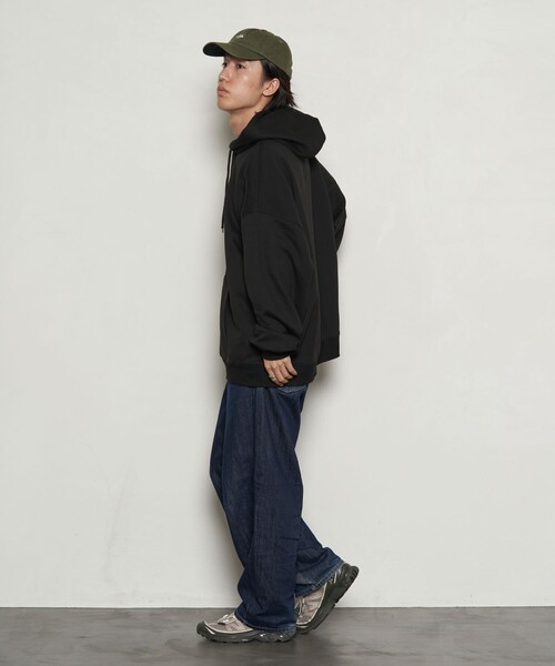 PUBLUX（パブリュクス）の「PUBLUX/パブリュクス スーパービッグスウェットフーディー/スウェットパーカー/裏起毛スウェット(限定展開)（パーカー・メンズ・ネイビー/グレー/オレンジ/アッシュグレー/ブラック・MEDIUM/SMALL/LARGE）」の21枚目の写真