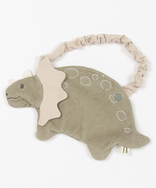 petit main（プティマイン）の「恐竜スタイ（スタイ/よだれかけ・キッズ・ブルーグレー/カーキ・FREE）」の2枚目の写真