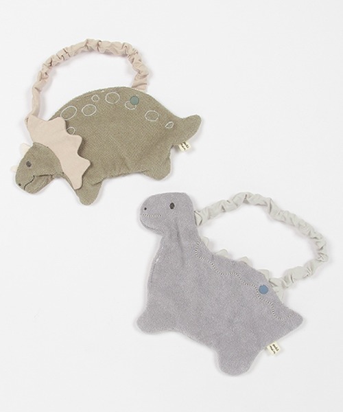 petit main（プティマイン）の「恐竜スタイ（スタイ/よだれかけ・キッズ・ブルーグレー/カーキ・FREE）」の10枚目の写真