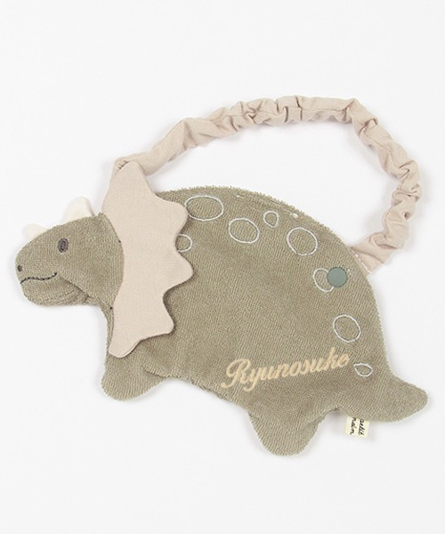 petit main（プティマイン）の「恐竜スタイ（スタイ/よだれかけ・キッズ・ブルーグレー/カーキ・FREE）」の8枚目の写真