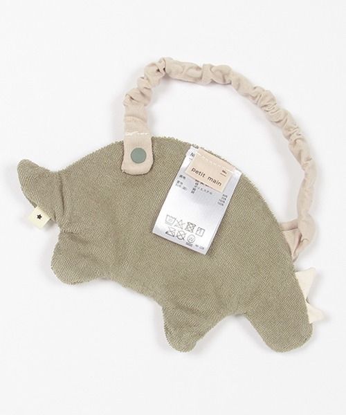 petit main（プティマイン）の「恐竜スタイ（スタイ/よだれかけ・キッズ・ブルーグレー/カーキ・FREE）」の6枚目の写真