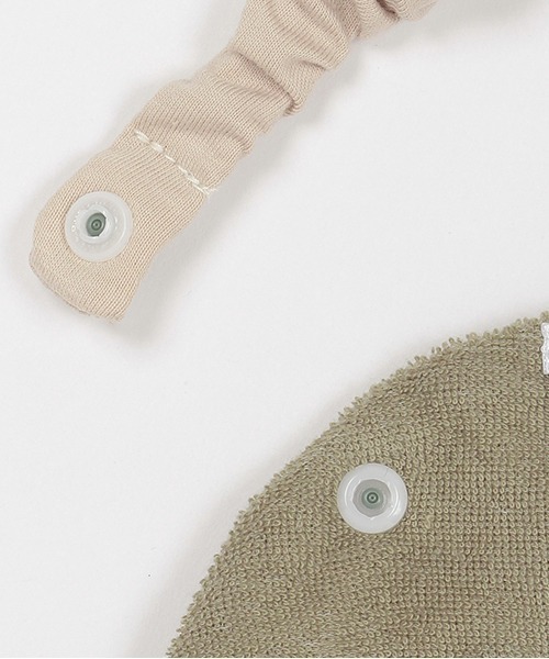 petit main（プティマイン）の「恐竜スタイ（スタイ/よだれかけ・キッズ・ブルーグレー/カーキ・FREE）」の4枚目の写真