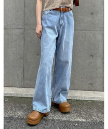 Re:EDIT | [低身長/高身長/大きいサイズ有][2024 SUMMER COLLECTION]コットンデニムルーズワイドパンツ(デニムパンツ)