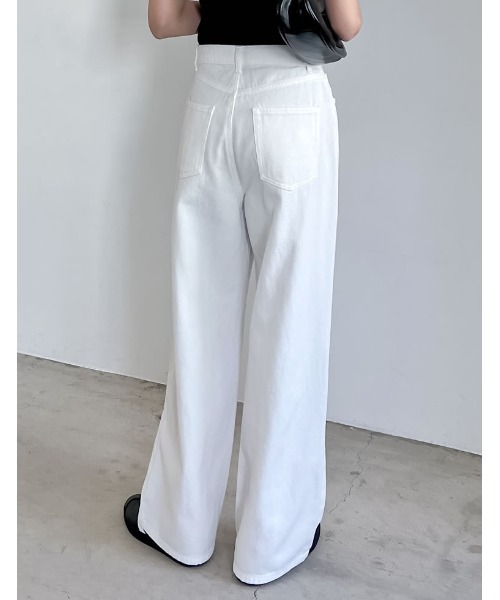 Re:EDIT（リエディ）の「[低身長/高身長/大きいサイズ有][2024 SUMMER COLLECTION]コットンデニムルーズワイドパンツ（デニムパンツ・レディース・ネイビー/ホワイト/ブラック/ブルー/ブルー系その他・LARGE/TALL/MEDIUM/X-LARGE/SHORT）」の14枚目の写真