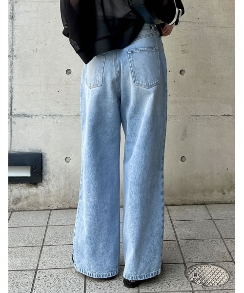 Re:EDIT（リエディ）の「[低身長/高身長/大きいサイズ有][2024 SUMMER COLLECTION]コットンデニムルーズワイドパンツ（デニムパンツ・レディース・ネイビー/ホワイト/ブラック/ブルー/ブルー系その他・LARGE/TALL/MEDIUM/X-LARGE/SHORT）」の19枚目の写真