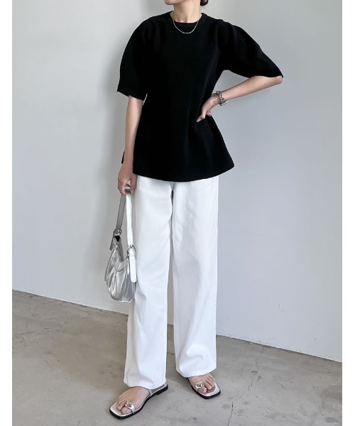 Re:EDIT（リエディ）の「[低身長/高身長/大きいサイズ有][2024 SUMMER COLLECTION]コットンデニムルーズワイドパンツ（デニムパンツ・レディース・ネイビー/ホワイト/ブラック/ブルー/ブルー系その他・LARGE/TALL/MEDIUM/X-LARGE/SHORT）」の16枚目の写真