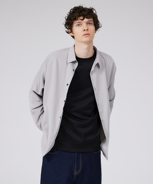 AH ABAHOUSE（エーエイチアバハウス）の「【AH ABAHOUSE】ピーチサテン ドルマンスリーブ オーバーサイズ シャツ（シャツ/ブラウス・メンズ・ホワイト/グレイッシュベージュ/モカ/ブラック・フリー）」の21枚目の写真