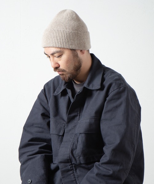 RACAL（ラカル）の「Cashmere / Silk Blend Wool Knit Watch / カシミヤシルク混ウールニットワッチ（ニットキャップ/ビーニー・メンズ・ベージュ/ブラック/オフホワイト/ブラウン/チャコールグレー・FREE）」の5枚目の写真