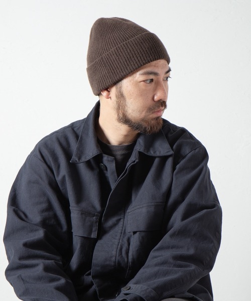 RACAL（ラカル）の「Cashmere / Silk Blend Wool Knit Watch / カシミヤシルク混ウールニットワッチ（ニットキャップ/ビーニー・メンズ・ベージュ/ブラック/オフホワイト/ブラウン/チャコールグレー・FREE）」の4枚目の写真