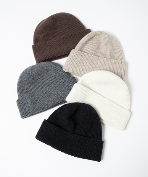 RACAL（ラカル）の「Cashmere / Silk Blend Wool Knit Watch / カシミヤシルク混ウールニットワッチ（ニットキャップ/ビーニー・メンズ・ベージュ/ブラック/オフホワイト/ブラウン/チャコールグレー・FREE）」の6枚目の写真