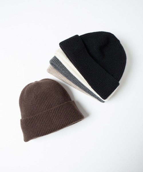 RACAL（ラカル）の「Cashmere / Silk Blend Wool Knit Watch / カシミヤシルク混ウールニットワッチ（ニットキャップ/ビーニー・メンズ・ベージュ/ブラック/オフホワイト/ブラウン/チャコールグレー・FREE）」の7枚目の写真