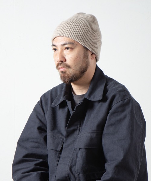 RACAL（ラカル）の「Cashmere / Silk Blend Wool Knit Watch / カシミヤシルク混ウールニットワッチ（ニットキャップ/ビーニー・メンズ・ベージュ/ブラック/オフホワイト/ブラウン/チャコールグレー・FREE）」の16枚目の写真