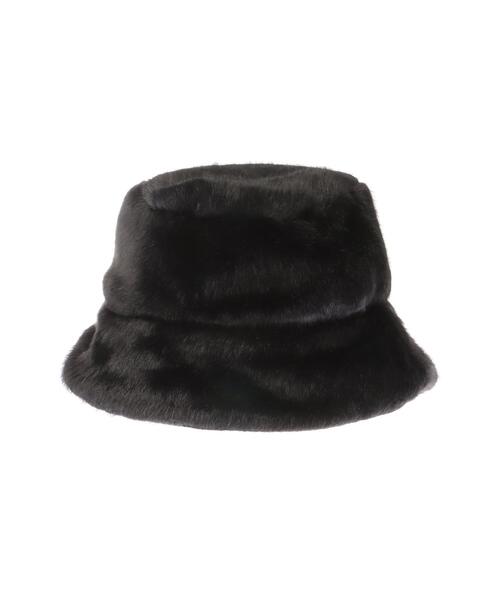 INGNI（イング）の「ふわふわエコファーバケットハット（ハット・レディース・オフホワイト/ブラック・ONE SIZE）」の5枚目の写真