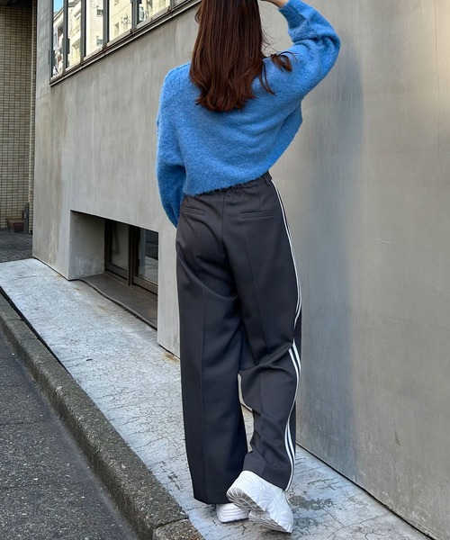 INGNI(イング)の「サイドラインワイドスラックス/パンツ(スラックス・レディース・ブラック×ホワイト/グレー×ホワイト・FREE)」の13枚目の写真