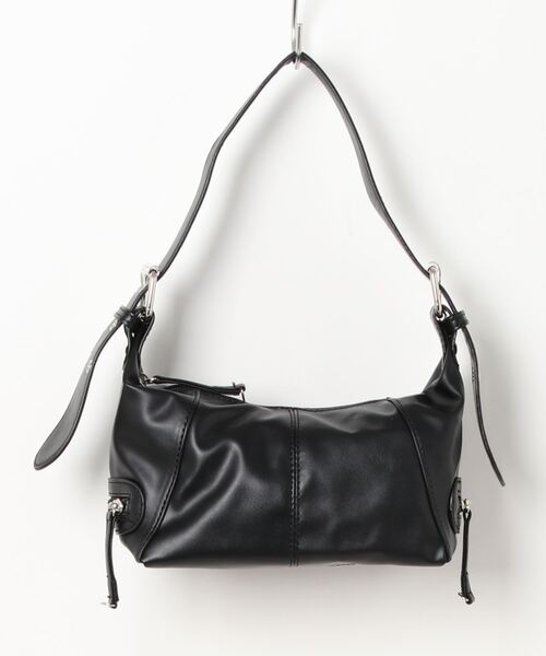 Burner(バーナー)の「【OKUOKU Recommend Select】ベルトハンドル ジップ ハンドバッグ oku-bag-694367578429-25 U(ショルダーバッグ・レディース・ブラック/ホワイト・FREE)」の17枚目の写真