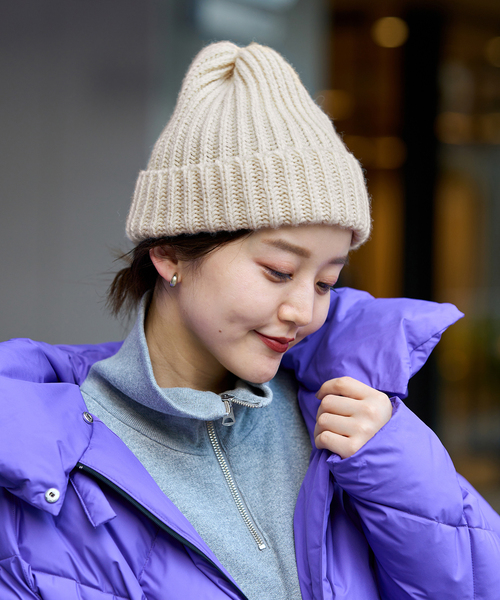 IENA（イエナ）の「【CLIPPER/クリッパー】メリノニットキャップ（ニットキャップ/ビーニー・レディース・チャコールグレー/グレー/アイボリー・FREE）」の2枚目の写真