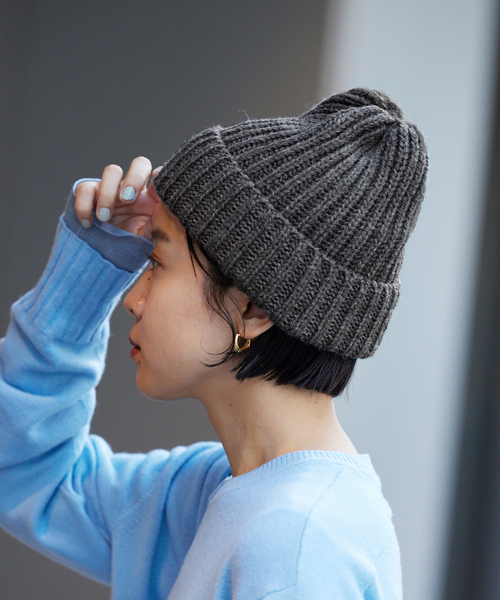 IENA（イエナ）の「【CLIPPER/クリッパー】メリノニットキャップ（ニットキャップ/ビーニー・レディース・チャコールグレー/グレー/アイボリー・FREE）」の21枚目の写真