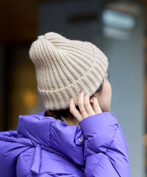 IENA（イエナ）の「【CLIPPER/クリッパー】メリノニットキャップ（ニットキャップ/ビーニー・レディース・チャコールグレー/グレー/アイボリー・FREE）」の17枚目の写真