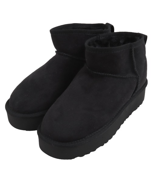 KOBE LETTUCE(コウベレタス)の「ボアインソールセット厚底ムートンブーツ(ブーツ・レディース・ブラック/キャメル/グレー・L/LL/M/S)」の18枚目の写真