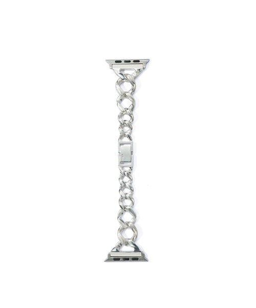 CRIMIE(クライミー)の「APPLE WATCH LINK CHAIN GRADATION SILVER BAND / 45、44、42mm対応 / アップルウォッチ チェーン シルバー グラデーション 時計 バンド / 45、44、42mm対応(ブレスレット・メンズ・シルバー・M/L)」の3枚目の写真