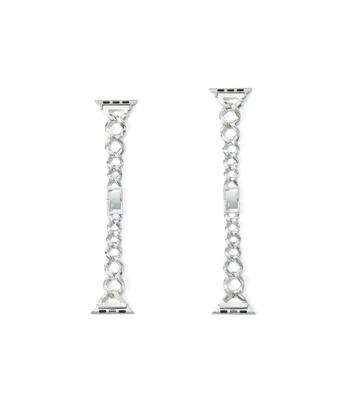 CRIMIE(クライミー)の「APPLE WATCH LINK CHAIN GRADATION SILVER BAND / 45、44、42mm対応 / アップルウォッチ チェーン シルバー グラデーション 時計 バンド / 45、44、42mm対応(ブレスレット・メンズ・シルバー・M/L)」の6枚目の写真