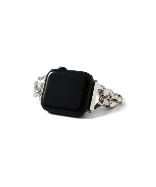 CRIMIE(クライミー)の「APPLE WATCH LINK CHAIN GRADATION SILVER BAND / 45、44、42mm対応 / アップルウォッチ チェーン シルバー グラデーション 時計 バンド / 45、44、42mm対応(ブレスレット・メンズ・シルバー・M/L)」の9枚目の写真