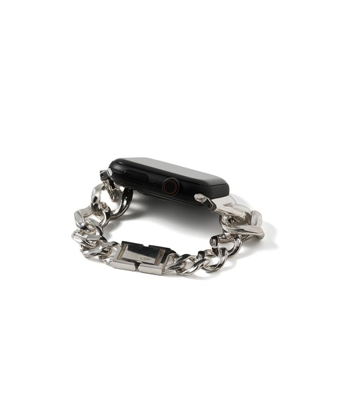 CRIMIE(クライミー)の「APPLE WATCH LINK CHAIN GRADATION SILVER BAND / 45、44、42mm対応 / アップルウォッチ チェーン シルバー グラデーション 時計 バンド / 45、44、42mm対応(ブレスレット・メンズ・シルバー・M/L)」の10枚目の写真