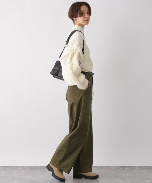 LEPSIM（レプシィム）の「ハイウエストベイカーパンツ　971233（その他パンツ・レディース・チャコールグレー/ベージュ/カーキ・FREE）」の4枚目の写真